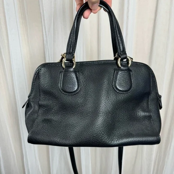 Coach black leather hand & crossbody bag - Picture 5 of 8